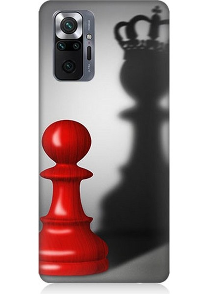 Xiaomi Redmi Note 10 Pro Uyumlu Piyonun Taçlı Hayali Desenli Silikon Kılıf