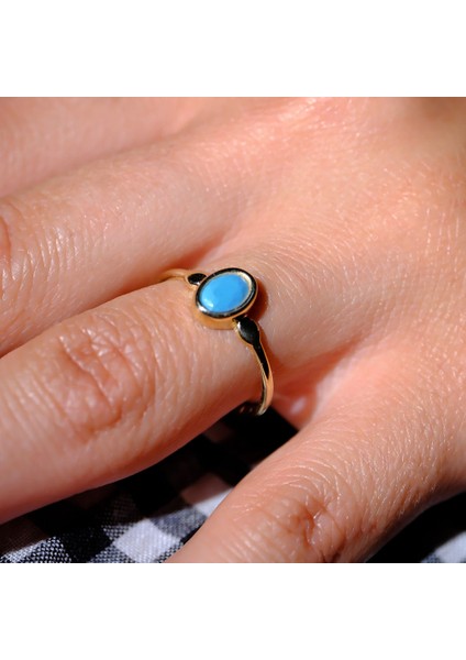 Gümüş Yüzük - Firuze Taşlı Tektaş Evlilik Teklifi Yüzüğü-0.90Karat Kristal Opal 925 Ayar Gümüş Yüzük indirimleri