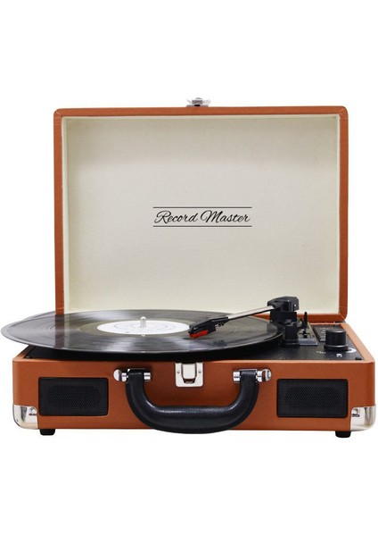 Record Master T310CH Şarj Özellikli Pikap - 33, 45, 78 Devir T310CH- Kahverengi Pikap