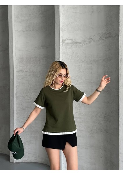 Kadın Çift Renkli T-Shirt modelleri