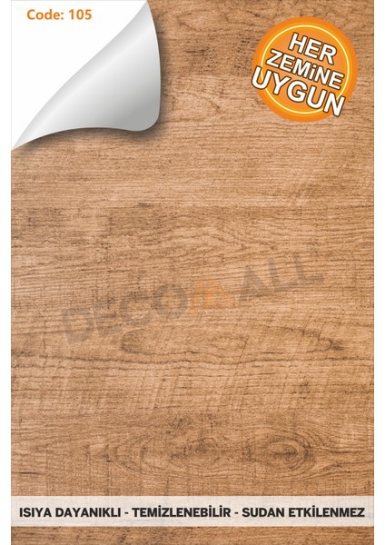 Code 105 Suya Dayanıklı Mutfak Banyo Zemin Mermer Mobilya Fayans Yapışkanlı Folyo Kaplama