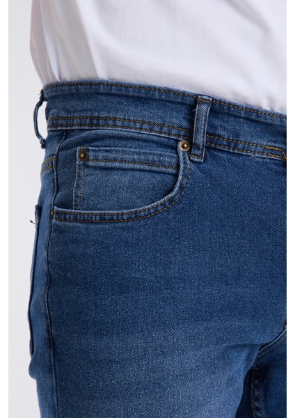 Erkek Pantolon Mavi Regular Fit Jeans