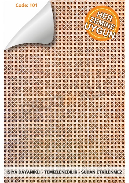 Code 101 Suya Dayanıklı Mutfak Banyo Zemin Mermer Mobilya Fayans Yapışkanlı Folyo Kaplama