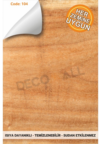 Code 104 Suya Dayanıklı Mutfak Banyo Zemin Mermer Mobilya Fayans Yapışkanlı Folyo Kaplama