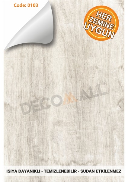 Code 103 Suya Dayanıklı Mutfak Banyo Zemin Mermer Mobilya Fayans Yapışkanlı Folyo Kaplama