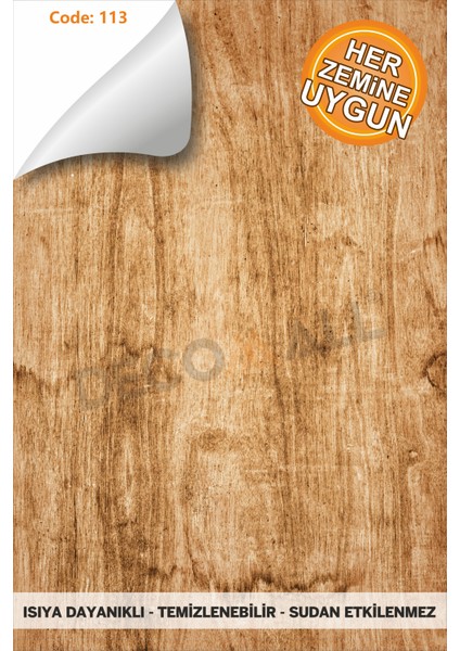 Code 113 Suya Dayanıklı Mutfak Banyo Zemin Mermer Mobilya Fayans Yapışkanlı Folyo Kaplama