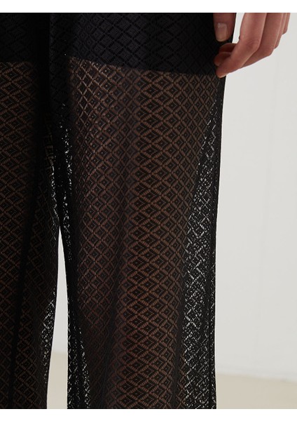 Yeni Sezon Beli Lastikli Dantelli Kadin Plaj Pantolonu - S5L806Z8 modelleri