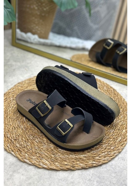 Günlük Kadın Terlik Tek Parmak Arası Rahat Mantar Taban Tokalı Ayarlanabilir Sandalet 147 - 34162 fiyatları