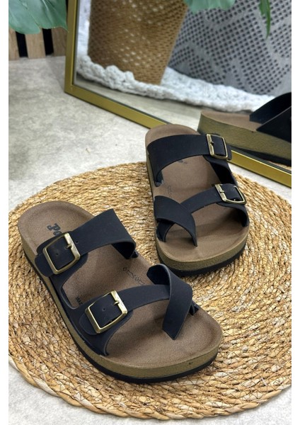 Günlük Kadın Terlik Tek Parmak Arası Rahat Mantar Taban Tokalı Ayarlanabilir Sandalet 147 - 34162 modelleri