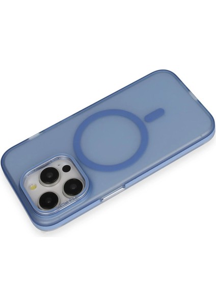 Iphone 15 Pro Frost Standlı Magsafe Kapak - Sierra Blue Mrayd modelleri