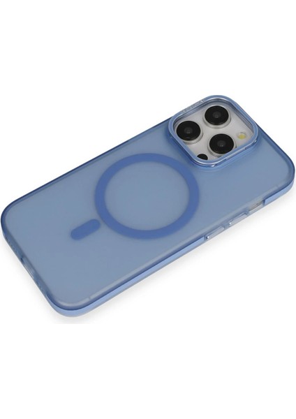 Iphone 15 Pro Frost Standlı Magsafe Kapak - Sierra Blue Mrayd fırsatları