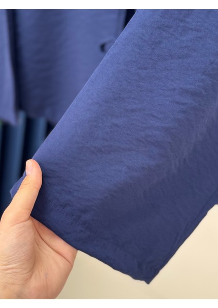 Mironia Önü Bağcıklı Cupra Kısa KIMONO-MF212 Lacivert fırsatları