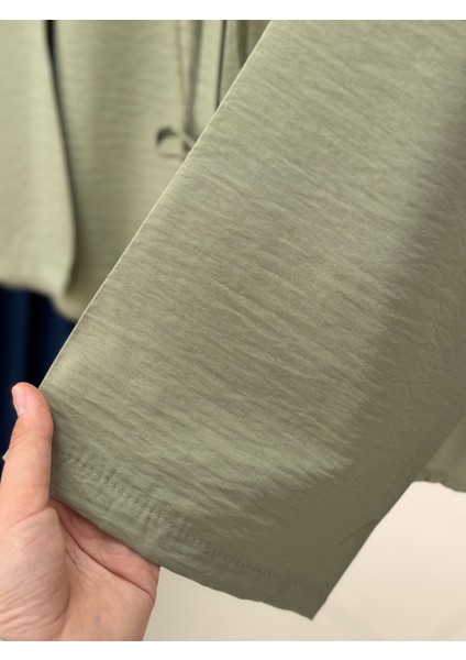 Mironia Önü Bağcıklı Cupra Kısa KIMONO-MF212 Yeşil fırsatları