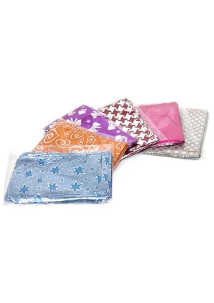 Metalize Desenli 10*15 cm 5 Paket - 500 Adet Jelatin Poşet