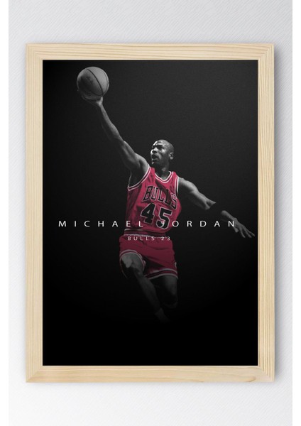 Michael Jordan Çerçeveli Tablo - Chicago Bulls Nba Posteri Tablo