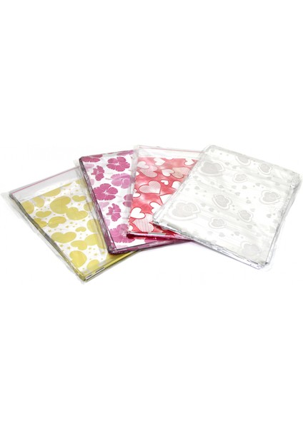 Metalize Desenli 10*15 cm 5 Paket - 500 Adet Jelatin Poşet modelleri