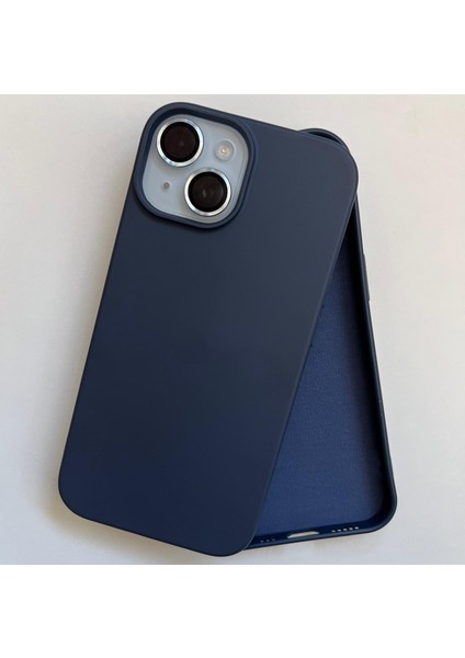 iPhone 15 Uyumlu Lansman İçi Kadife Esnek Soft Silikon Kılıf