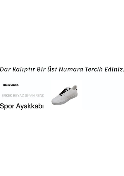 Erkek Beyaz Siyah Spor Ayakkabı indirimleri