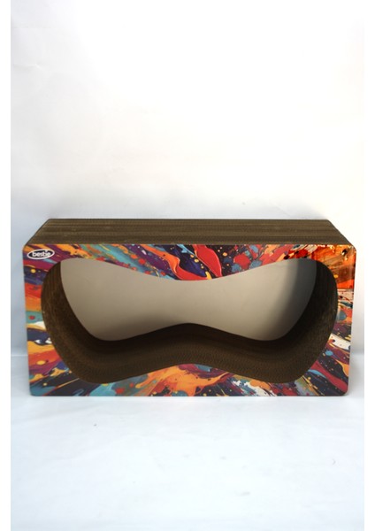 Kedi Tırmalama Kanepesi Karton Kedi Tırmalama Yatay Tırmalama- Xlarge (68X24X33 Cm)- Çok Renkli