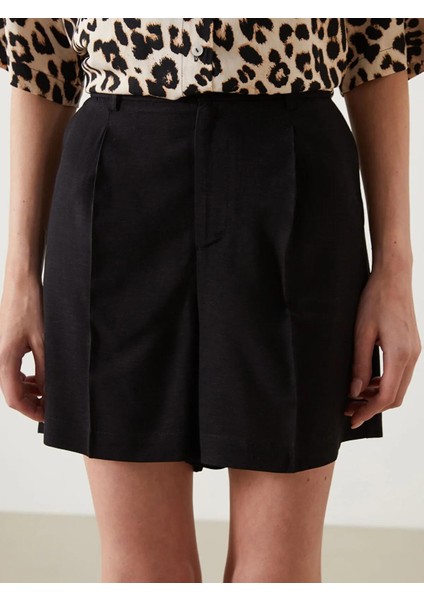 Lcw Vision Loose Fit Keten Karışımlı Kadın Şort (S5) modelleri