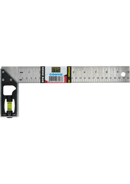 03023 Su Terazili Alüminyum Gönye 250MM