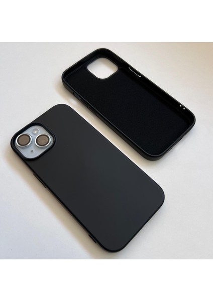 iPhone 15 Uyumlu Lansman İçi Kadife Esnek Soft Silikon Kılıf