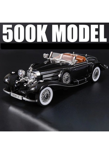 _mercedes-Benz 500K (W29) Klasik Araba Modeli 1:18 Ölçek Koleksiyoner Oyuncak Hediyelik