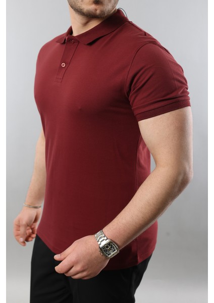 Erkek Slim Fit Dar Kesim Pamuklu Yumuşak Doku Nefes Alan Kumaş Erkek Polo Yaka T Shirt fırsatları
