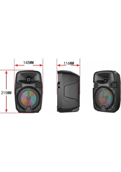 Arbaks 21 Cm Bluetooth Super Bass Höparlör Arbs461