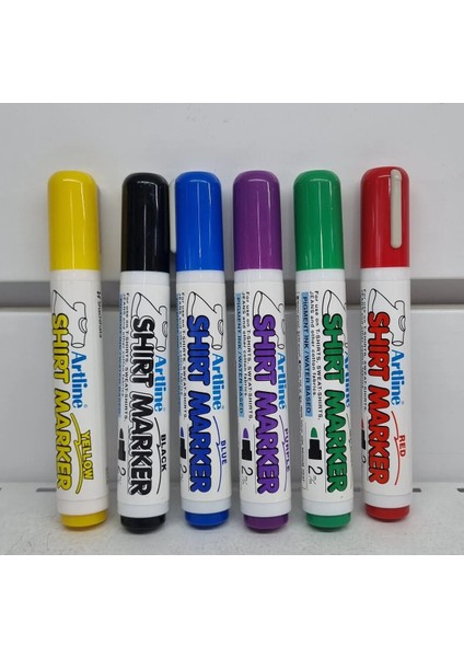 Artline Shirt Marker Kumaş Tekstil Tişört Boyama Kalemi 6 Renk