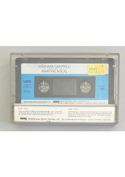 Stephan Grappelli Martial Solal Kaset (Orijinal Dönem Kağıt Baskı Kaset)