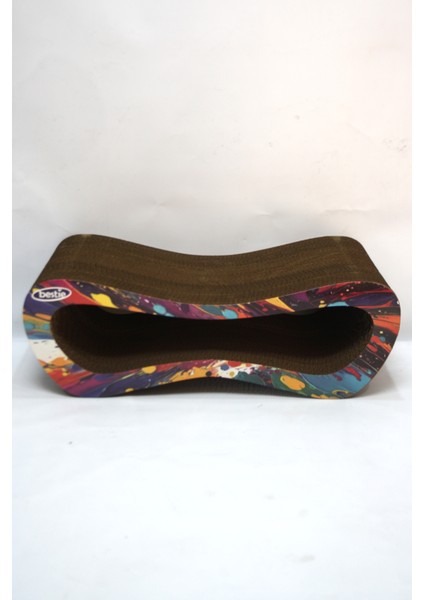 Kedi Tırmalama Kanepesi Karton Kedi Tırmalama Yatay Tırmalama- Medium (51X24X17 Cm)- Çok Renkli
