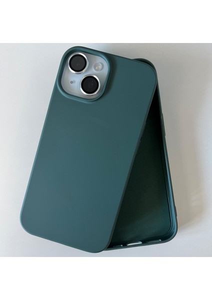 iPhone 15 Uyumlu Lansman İçi Kadife Esnek Soft Silikon Kılıf