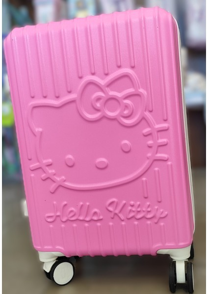 Hello Kitty Figürlü Pembe Kabin Boy Valiz (55CM*35CM*20CM) AD41005