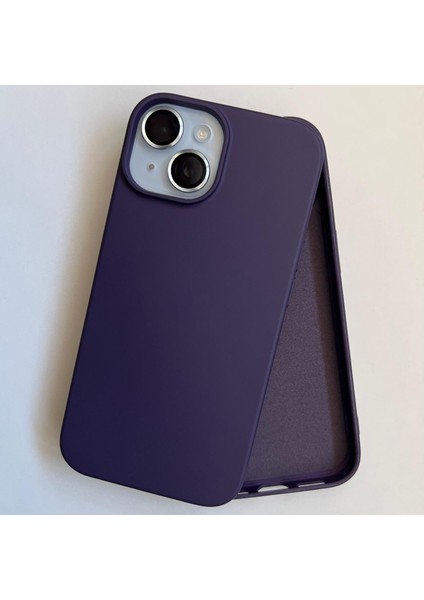 iPhone 15 Uyumlu Lansman İçi Kadife Esnek Soft Silikon Kılıf