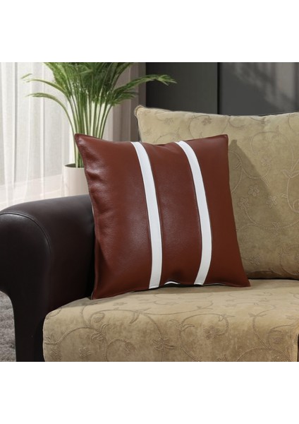 Premium Çift Taraflı Taba Beyaz Deri Kırlent Kılıfı/ev ve Ofis Için 45X45CM Kırlent Kılıfı fiyatları