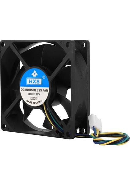 12V 8cm 4 Pinli Kasa Fanı Dc 12V 8X8X2.5CM 4 Pin Fan