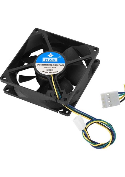 12V 8cm 4 Pinli Kasa Fanı Dc 12V 8X8X2.5CM 4 Pin Fan fırsatları