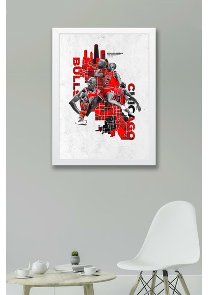 Michael Jordan Çerçeveli Tablo - Chicago Bulls Nba Posteri Tablo fiyatları