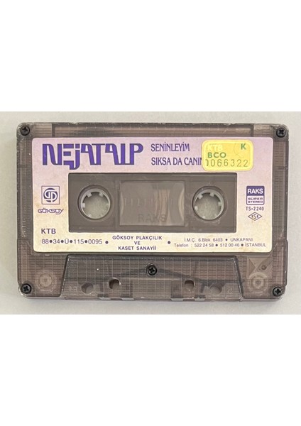Nejat Alp Seninleyim Sıksa Da Canını Kaset (Kartonet Yoktur Sadece Kasettir Dönem Kağıt Baskı Kaset)