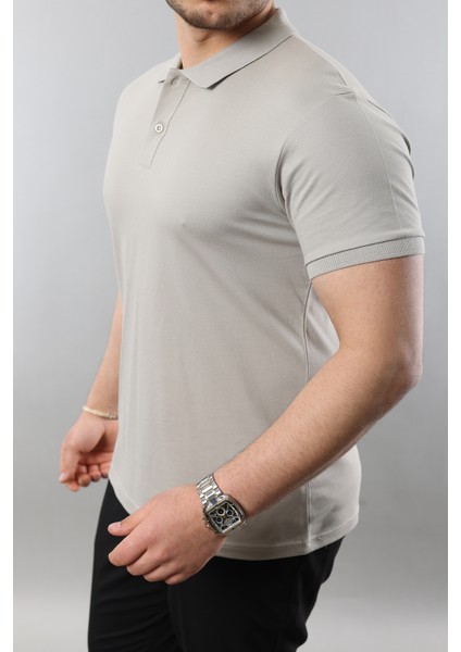 Erkek Slim Fit Dar Kesim Pamuklu Yumuşak Doku Nefes Alan Kumaş Erkek Polo Yaka T Shirt fırsatları