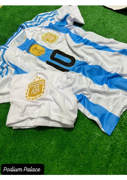 2024/25 Lionel M.e.s.s.i Arjantin Sezon Çocuk Forması Şort Çorap Bileklik 4'lü Seti (Mavi-Beyaz) modelleri