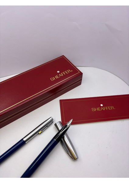 Yarı Krom Dolma Kalem-Tükenmez Kalem Set mavi fırsatları