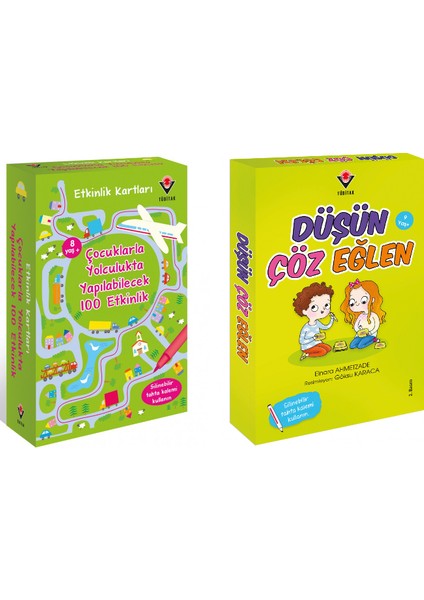 Etkinlik Kartları - Çocuklarla Yolculukta Yapılabilecek 100 Etkinlik+ Düşün Çöz Eğlen