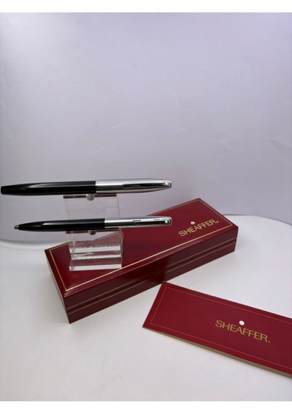 Yarı Krom Dolma Kalem-Tükenmez Kalem Set siyah fiyatları