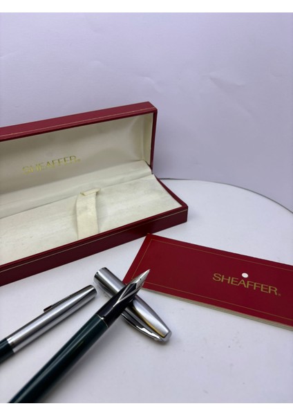 Yarı Krom Dolma Kalem-Tükenmez Kalem Set yeşil fırsatları