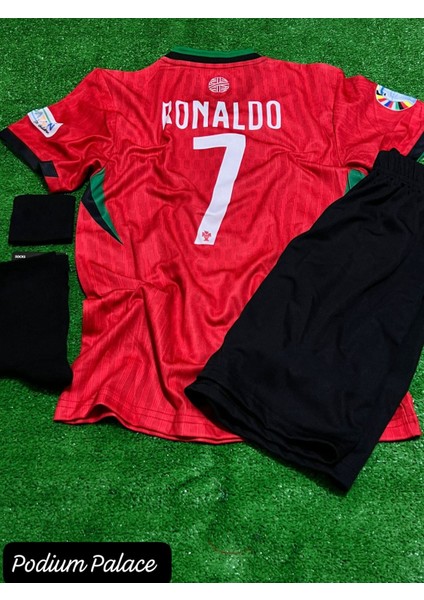 Portekiz 2024/25 Yeni Sezon Cristiano Ronaldo Iç Saha Çocuk Forması 4'lü SET8KIRMIZI) fırsatları