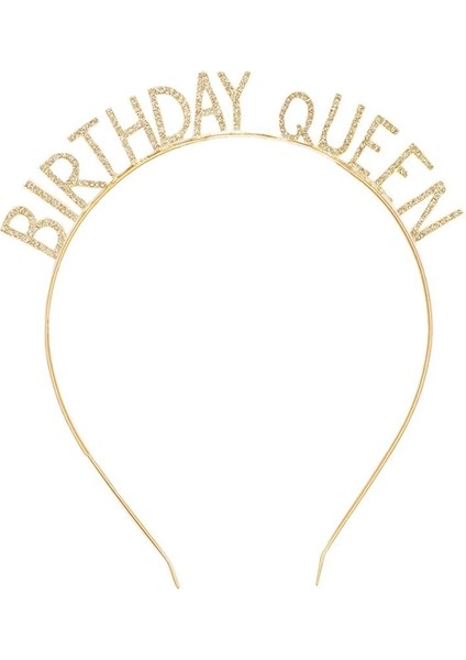 Birthday Queen Taşlı Taç Metal Doğum Günü Parti Tacı Gold fiyatları