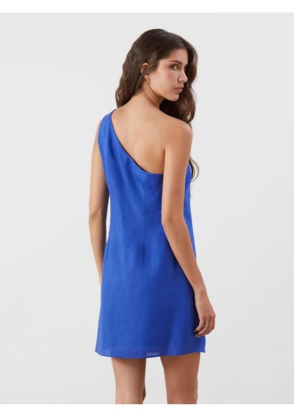 Lcw Vision Tek Omuz %100 Keten Mini Elbise (S5) fırsatları