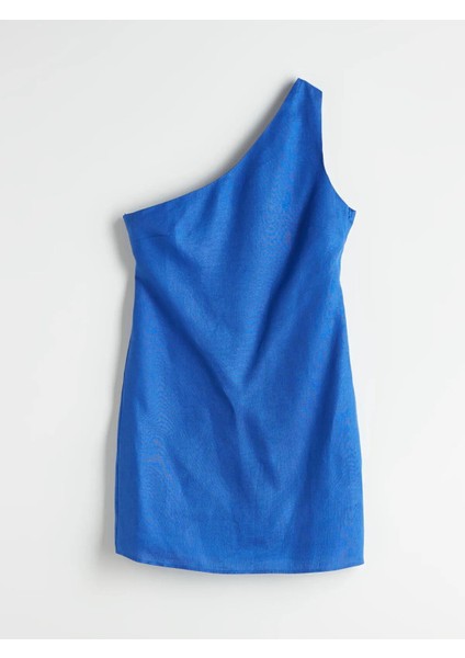 Lcw Vision Tek Omuz %100 Keten Mini Elbise (S5) indirimleri